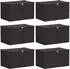 vidaXL Aufbewahrungsbox 6 pcs Anthrazit 55 x 35 x 32 cm Vliesstoff