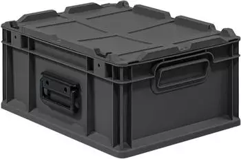 Proregal Eurobox Nextgen Portable HxBxT 18,5x30x40cm 16 Liter Schwarz Eurobeh&auml;lter Transportbox Transportbeh&auml;lter