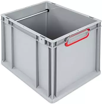 Proregal H&auml;ngeregisterbox Nextgen HxBxT 32x30x40cm 30 Liter Griffe Rot Geschlossen Grau Eurobeh&auml;lter Transportbox Eurobox