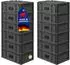 Proregal Supersparset 12x Eurobox Nextgen Portable HxBxT 23,5x40x60cm 44 Liter Schwarz Eurobehälter Transportbox Transportbehälter