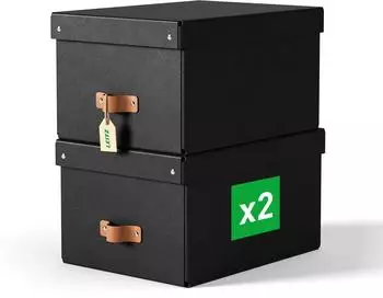 Leitz Archiv-Box &raquo;Puro&laquo; 27/37/20 cm 2 St&uuml;ck 17 L schwarz 27x20x37 cm