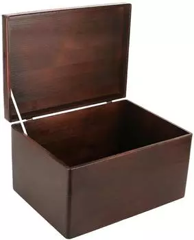 Creative Deco Holzkiste XXL mit Deckel, braun, 40x30x24cm (JAN-CD-SD240b-BROWN)