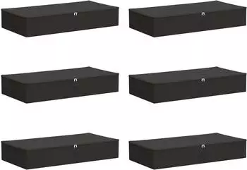 vidaXL Aufbewahrungsbox 6 pcs Anthrazit 100 x 50 x 18 cm Vliesstoff