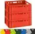 Buri Eurofleischerkiste E2 rot, 60x40x20cm, 3er-Set (E2)