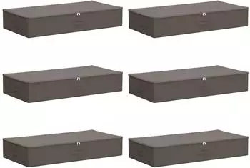vidaXL Aufbewahrungsbox 6 pcs Grau 100 x 50 x 18 cm Vliesstoff