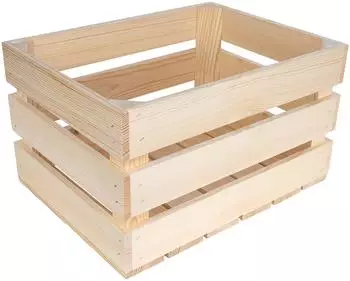 Creative Deco Holzkiste mit Griffen, natur, 40x30x23cm