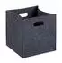 Relaxdays Faltbarer Filz-Aufbewahrungskorb, quadratisch, 23l, Anthrazit, 4er-Set