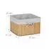 Relaxdays Aufbewahrungskorb Set Bambus Natur Mit Stoffeinlage 2er Pack 20 cm x 31 cm x 31 cm 0,48 kg