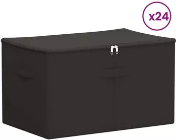 vidaXL Aufbewahrungsbox 24 pcs Anthrazit 55 x 35 x 32 cm Vliesstoff
