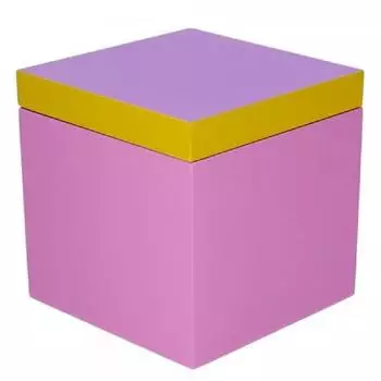 Gift Company Aufbewahrungsbox MDF Neo 13x13x13cm bunt - - lila/gelb/rosa