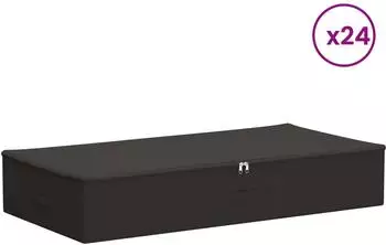 vidaXL Aufbewahrungsbox 24 pcs Anthrazit 100 x 50 x 18 cm Vliesstoff
