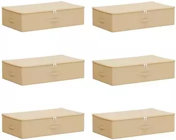 vidaXL Aufbewahrungsbox 6 pcs Creme 70 x 40 x 18 cm Vliesstoff