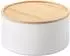 YAMAZAKI Aufbewahrungsdose rund mit Deckel, Metall, weiß, 22x11cm (05803)