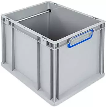Proregal H&auml;ngeregisterbox Nextgen HxBxT 32x30x40cm 30 Liter Griffe Blau Geschlossen Grau Eurobeh&auml;lter Transportbox Eurobox