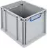 Proregal Hängeregisterbox Nextgen HxBxT 32x30x40cm 30 Liter Griffe Blau Geschlossen Grau Eurobehälter Transportbox Eurobox