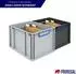 Proregal Hängeregisterbox Nextgen HxBxT 32x30x40cm 30 Liter Griffe Blau Geschlossen Grau Eurobehälter Transportbox Eurobox