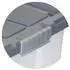 BigDean Eurobox mit Deckel und Rollen 60 X 40 X 33 cm Stahlgrau Griffe Silber