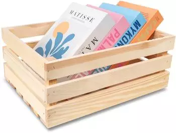 Creative Deco Holzkiste, natur, geschliffen, 40x30x15cm (JAN-CD-SKRZYNKA-NATURAL-40x30x15)