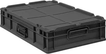 Proregal Eurobox Nextgen Portable HxBxT 13,5x40x60cm 23 Liter Schwarz Eurobehälter Transportbox Transportbehälter