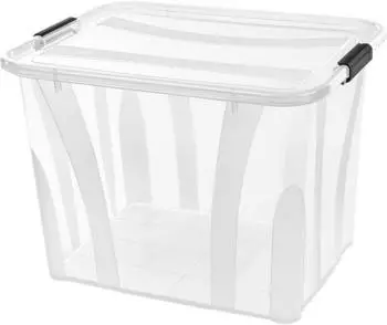 Siena Home Anzio Aufbewahrungsbox 55l, transparent, stapelbar (P39389)