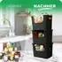 Novaliv Aufbewahrungsbox Bad- & Kleiderschrank-Organizer schwarz, 4er-Set (30953-4x)
