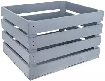 Creative Deco Holzkiste grau, 50x40x30cm