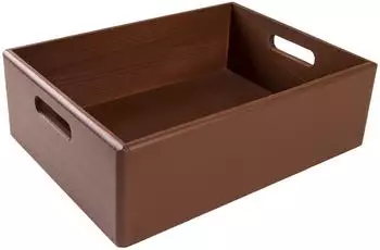 Creative Deco Holzkiste mit Griffen, braun, 40x30x13cm (JAN-CD-SN140-BROWN)