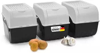 Novaliv Vorratsdose Gemüse stapelbar 9L, weiß, 3er-Set