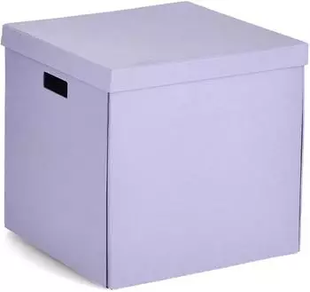 Zeller Aufbewahrungsbox flieder, beschriftbar, recycelter Karton (14463)