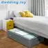 LuxusKollektion Unterbett-Aufbewahrungsbox faltbar, grau, 90L, 4er-Set