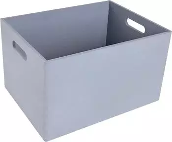 Creative Deco Holzkiste XXL mit Griffen, grau, 40x30x24cm