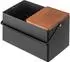 YAMAZAKI Tower Make-Up Box mit Spiegel, Metall, schwarz (5454)