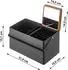 YAMAZAKI Tower Make-Up Box mit Spiegel, Metall, schwarz (5454)
