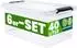 Deuba Aufbewahrungsbox mit Deckel, 40L, transparent, stapelbar, 6er-Set (997682)