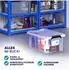 Deuba Aufbewahrungsbox mit Deckel, 40L, transparent, stapelbar, 6er-Set (997682)