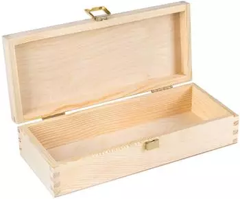 Creative Deco Holzkiste mit Deckel und Verschluss, 24x10,5x5,7cm