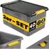 Monzana Aufbewahrungsbox mit Deckel stapelbar 40L, 40kg, BPA-frei (997691)