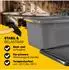 Monzana Aufbewahrungsbox mit Deckel stapelbar 40L, 40kg, BPA-frei (997691)