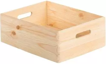 Astigarraga Stapelbare Aufbewahrungsbox aus Kiefernholz 40x30x14cm 12,4l (CBS403014)