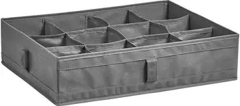 Zeller Aufbewahrungsbox 12 F&auml;cher, faltbar, grau, 44x34x11cm (14604)