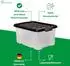 Novaliv Aufbewahrungsbox mit Deckel 15L, anthrazit, 3er-Set (30533+3xANT)