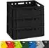 Buri Fleischkiste E2 stapelbar, schwarz, 60x40x20cm (3er-Pack)