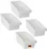 Novaliv Suppentütenbox Schubladen-Organizer weiß, 25x16cm, 4er-Set (30551-4x)