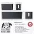 Bearware Kabelbox mit Gummifüßen, schwarz, 2er-Set