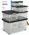 Novatool Novaliv 7-tlg. Aufbewahrungsboxen-Set mit Deckel, anthrazit, nestbar, stapelbar (1x55L + 2x15L + 2x5L + 2x2L)