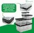 Novatool Novaliv 7-tlg. Aufbewahrungsboxen-Set mit Deckel, anthrazit, nestbar, stapelbar (1x55L + 2x15L + 2x5L + 2x2L)