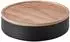 YAMAZAKI Aufbewahrungsdose rund mit Deckel, Metall, schwarz, 22x6cm (05800)