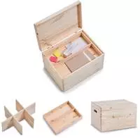 Zeller Aufbewahrungsboxen-Set braun, 1 Set (13327)
