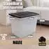 BigDean Budget Line Aufbewahrungsbox mit Deckel und Rollen 80L, 3er-Set (1003101)