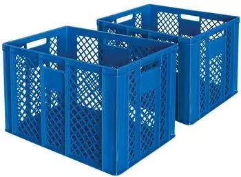 BRB Eurobeh&auml;lter/B&auml;ckerkiste durchbrochen 600x400x410mm blau, 2er-Set (21513)